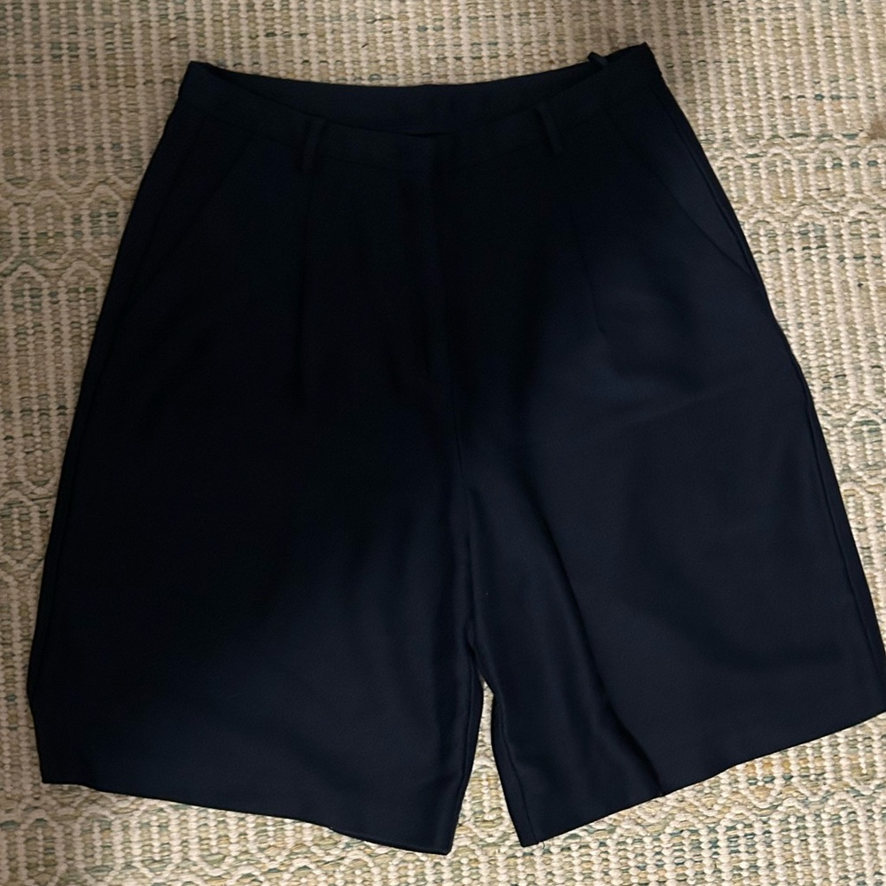 United Colors Of Benetton Navy Tailored Bermuda Shorts